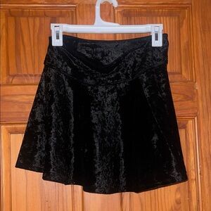 Hollister Black Velvet Skater Skirt